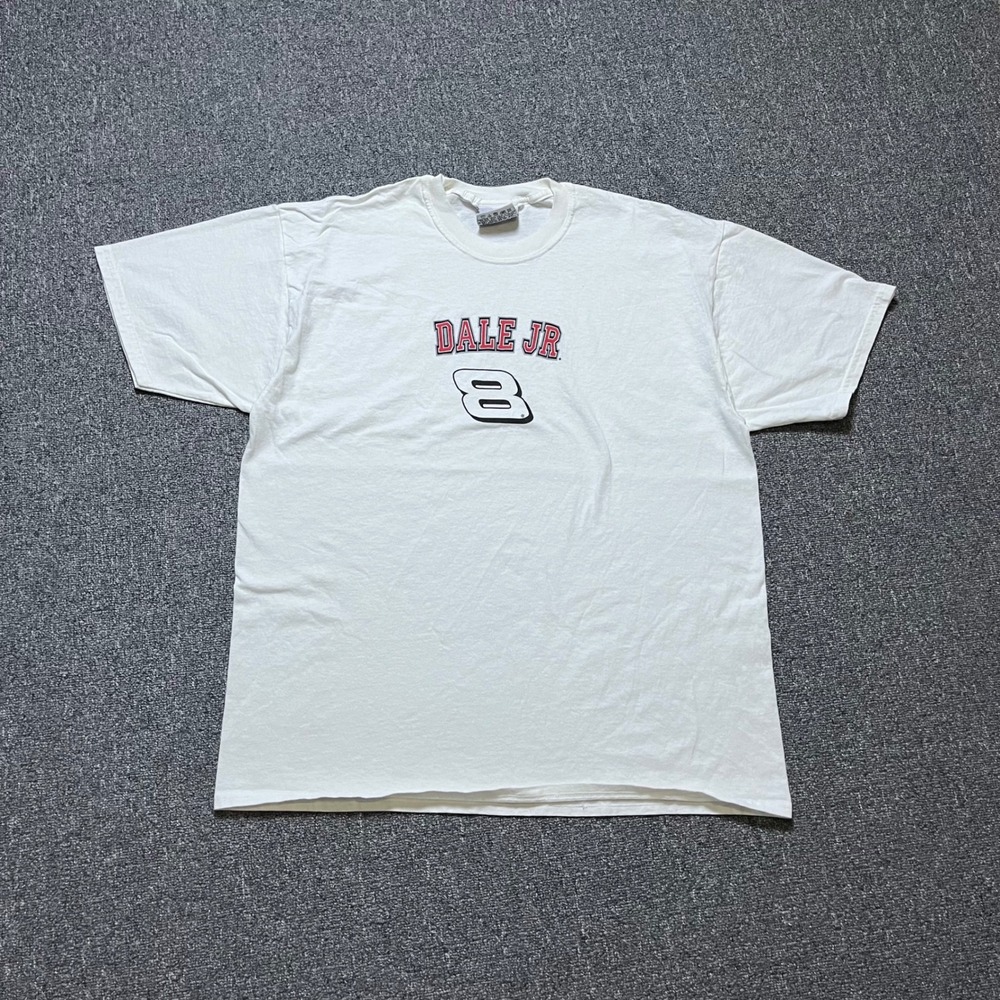 Vintage Winners Circle Dale Jr 8 T Shirt XL White NASCAR Racing Tee 2000s